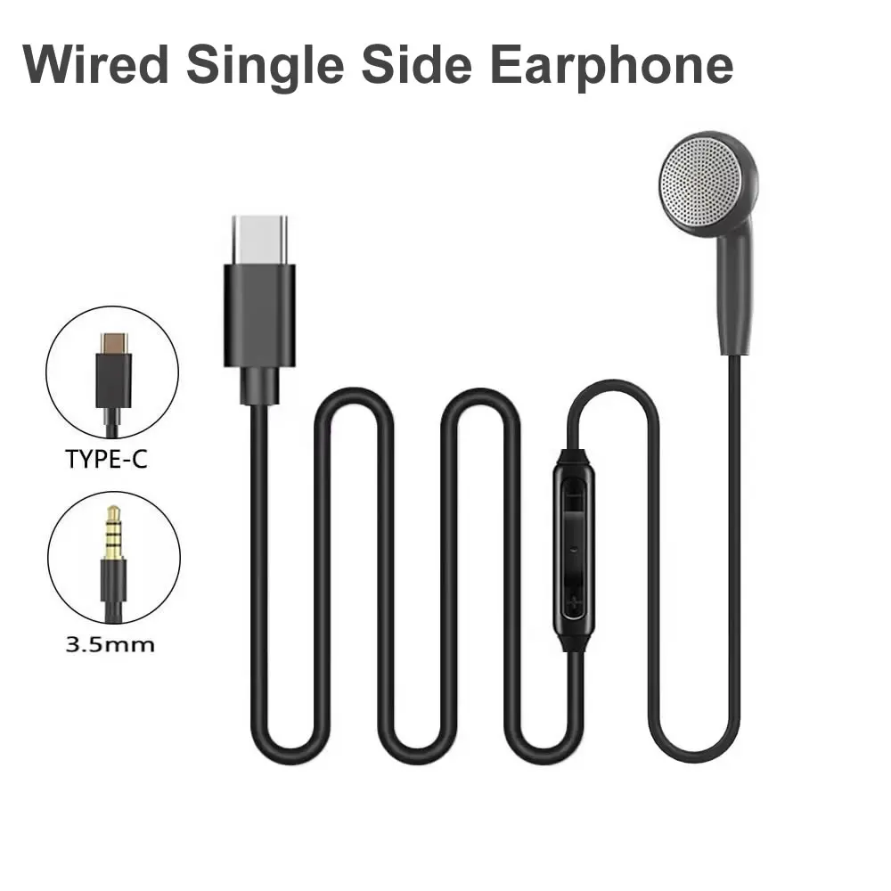 Type C Wired Earphones With Mic - Auriculares USB C de un solo