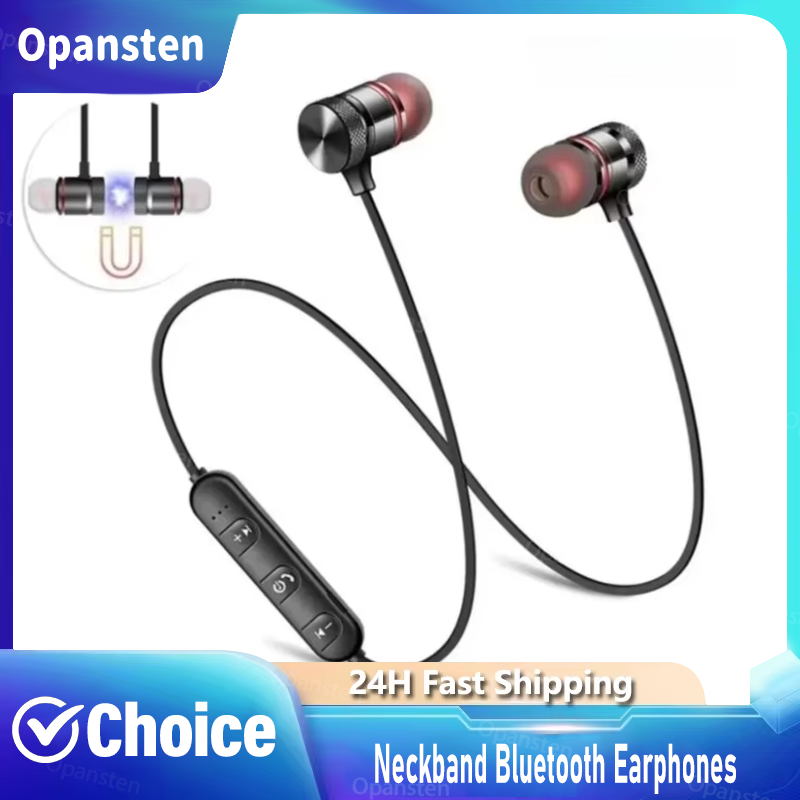 Magnetic Neckband Sports Earphones - Auriculares Bluetooth con banda para el