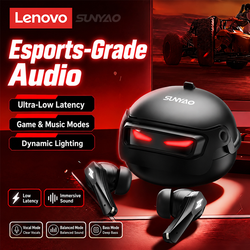 Headphones - Auriculares inalámbricos para juegos Lenovo GT101,